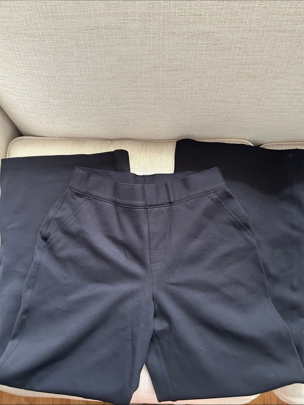SPANX Black Wide Leg Pull-On Pants